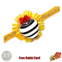 Heart Rakhi with a Free Silver Coin - Canada Delivery