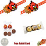 2 Angry Birds Rakhi Double Chocolate Pack  2 oz each, Lindt, ferrero rocher - Canada Delivery