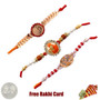 Jewelled Rakhi Set of 3 - Canada Delivery