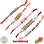 Pearl Rakhi Set of 5 - Canada Delivery