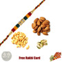 Rakhi with 200 Grams Mixed Dryfruits and Free Silver Coin - UK Delivery