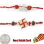 Jewelled Rakhi Set of 2 - UK Delivery