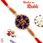 Beautiful Golden Swastik Motif Rakhi - PRS1754