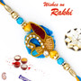 Multicolor Beads Rakhi with AD & Zardosi work - PRS17117