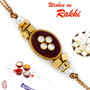 Crystal Beads Studded Beautiful Rakhi - RJ17329