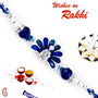 Enchanting Blue & Turquoise Crystal Beads Rakhi - RJ17335