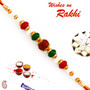 Pearl & Beads Studded Beautiful Rudraksh Rakhi - RD17410