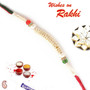 Pretty & Beautiful White Pearl Studded Rakhi - PRL17541