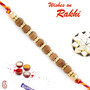 Golden Beads & Sandalwood Rakhi - SW17668