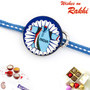 Blue Band Kids Rakhi with Cricket Jersey Motif - RK17729