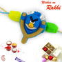 Lovely Angry Bird Kids Rakhi with Colorful Beads - RK17755