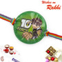 Lovely Ben10 Round Motif Multicolor Band Rakhi - RK17766