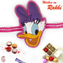 Pink & Purple Cute Daisy Duck Kids Rakhi - RK17773