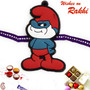 Red & Purple Smurf Kids Rakhi - RK17776