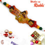 Colorful Beads Studded Bal Hanuman Kids Rakhi - RK17815