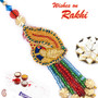 Heavy Zardosi Peacock Lumba Rakhi - LM171142