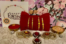 Double rakhi set(4 Rakhis) - Dubai Delivery