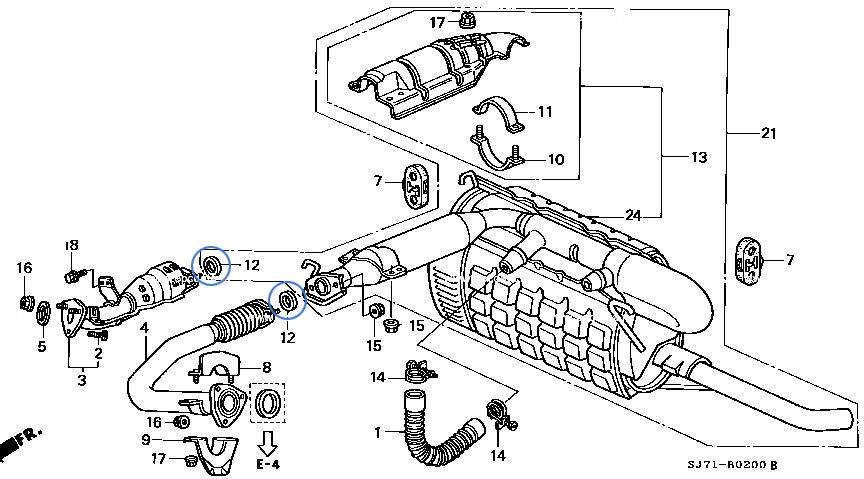 。  Rubber Gaskets Honda CR125R Exhaust Gasket (Fits 1989-2007 Models