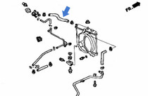 Radiator Hose E - Honda Acty Van HH3, HH4 Models - 1990-1999