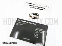 Service Manual - Honda Acty Van HH3, HH4 Models - 1990-1999