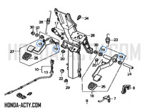 Bush Set - Brake Pedal - Honda Acty Truck HA3, HA4 Models - 1990-1999