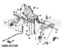 Bush Set - Clutch Pedal - Honda Acty Truck HA3, HA4 Models - 1990-1999