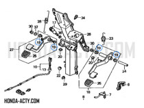 Bush Set - Brake Pedal - Honda Acty Van HH3, HH4 Models - 1990-1999