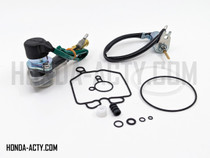 Carburetor Rebuild Gasket Kit & Solenoid Set - Honda Acty Van HH3, HH4 Models - 1990-1999