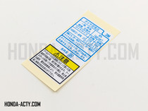 Sticker - Tires - Honda Acty Truck HA6, HA7 Models - 1999-2009 Sticker - Tires - Honda Acty Truck HA6, HA7 Models - 1999-2009