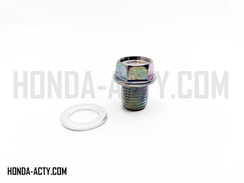 Oil Drain Plug & Gasket Set - Honda Acty Van HH3, HH4 Models - 1990-1999 Oil Drain Plug & Gasket Set - Honda Acty Van HH3, HH4 Models - 1990-1999