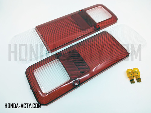 Tail Light Lens Set, Clear Turn Signal - Rear - Honda Acty Truck HA3, HA4 Models - 1990-1999 Tail Light Lens Set, Clear Turn Signal - Rear - Honda Acty Truck HA3, HA4 Models - 1990-1999