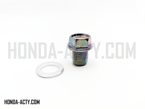 Oil Drain Plug & Gasket Set - Honda Vamos Van HM1, HM2 Models - 1999-2018 Oil Drain Plug & Gasket Set - Honda Vamos Van HM1, HM2 Models - 1999-2018