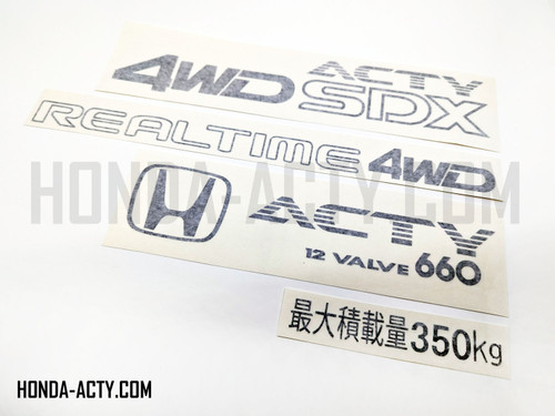 Sticker Set - SDX - Honda Acty Truck HA3, HA4 Models - 1990-1999 Sticker Set - SDX - Honda Acty Truck HA3, HA4 Models - 1990-1999