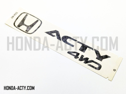 Sticker Acty 4WD (Dark Grey) - Rear Gate - Honda Acty Truck HA6, HA7 Models - 1999-2009 Sticker Acty 4WD (Dark Grey) - Rear Gate - Honda Acty Truck HA6, HA7 Models - 1999-2009