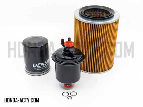 Filter Set - 3 Piece - Oil, Fuel, Air - PGM-FI Fuel Injected Models - Honda Acty Van HH3, HH4 Models - 1990-1999 Filter Set - 3 Piece - Oil, Fuel, Air - PGM-FI Fuel Injected Models - Honda Acty Van HH3, HH4 Models - 1990-1999
