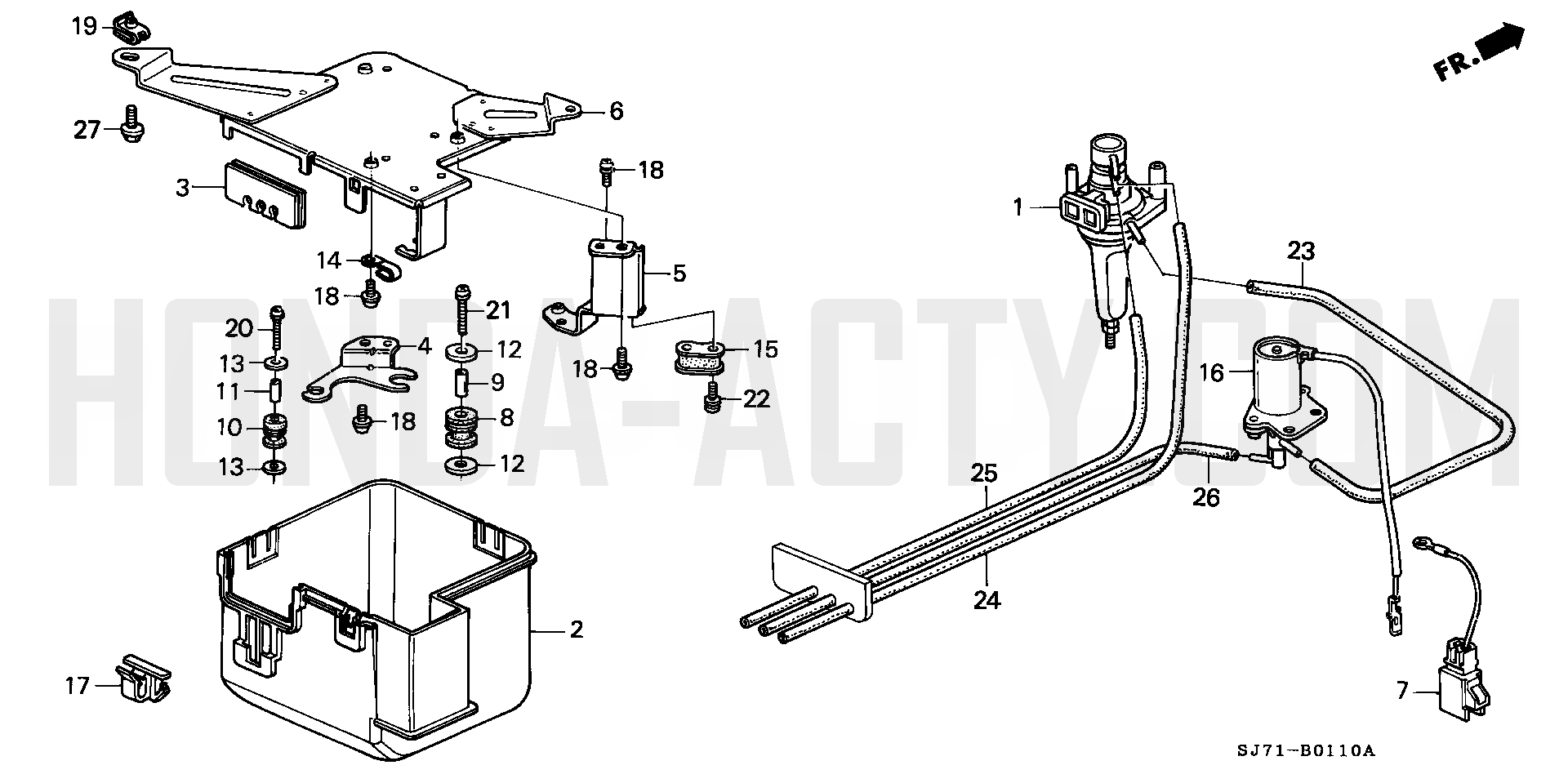 B110 - Control Box - HA4 Honda Acty - 1990-1999 Models - Electrical, Intake & Exhaust Parts Diagrams