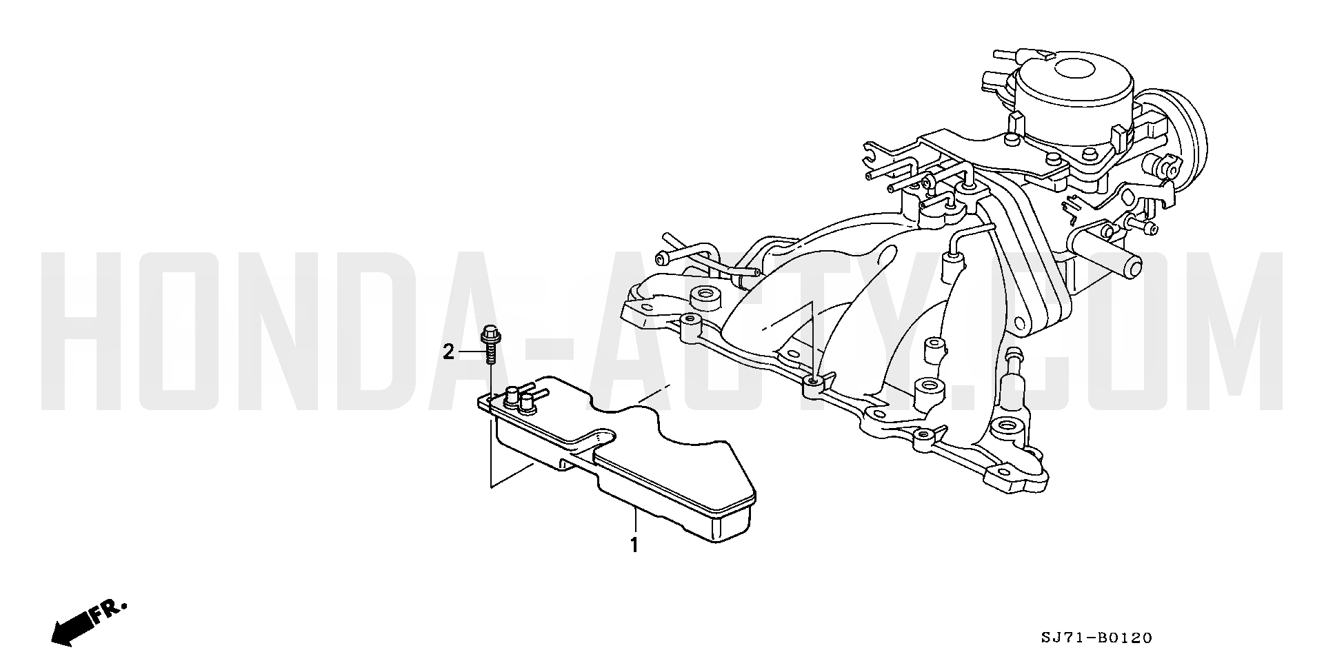 B120 - Vacuum Tank - HA4 Honda Acty - 1990-1999 Models - Electrical, Intake & Exhaust Parts Diagrams