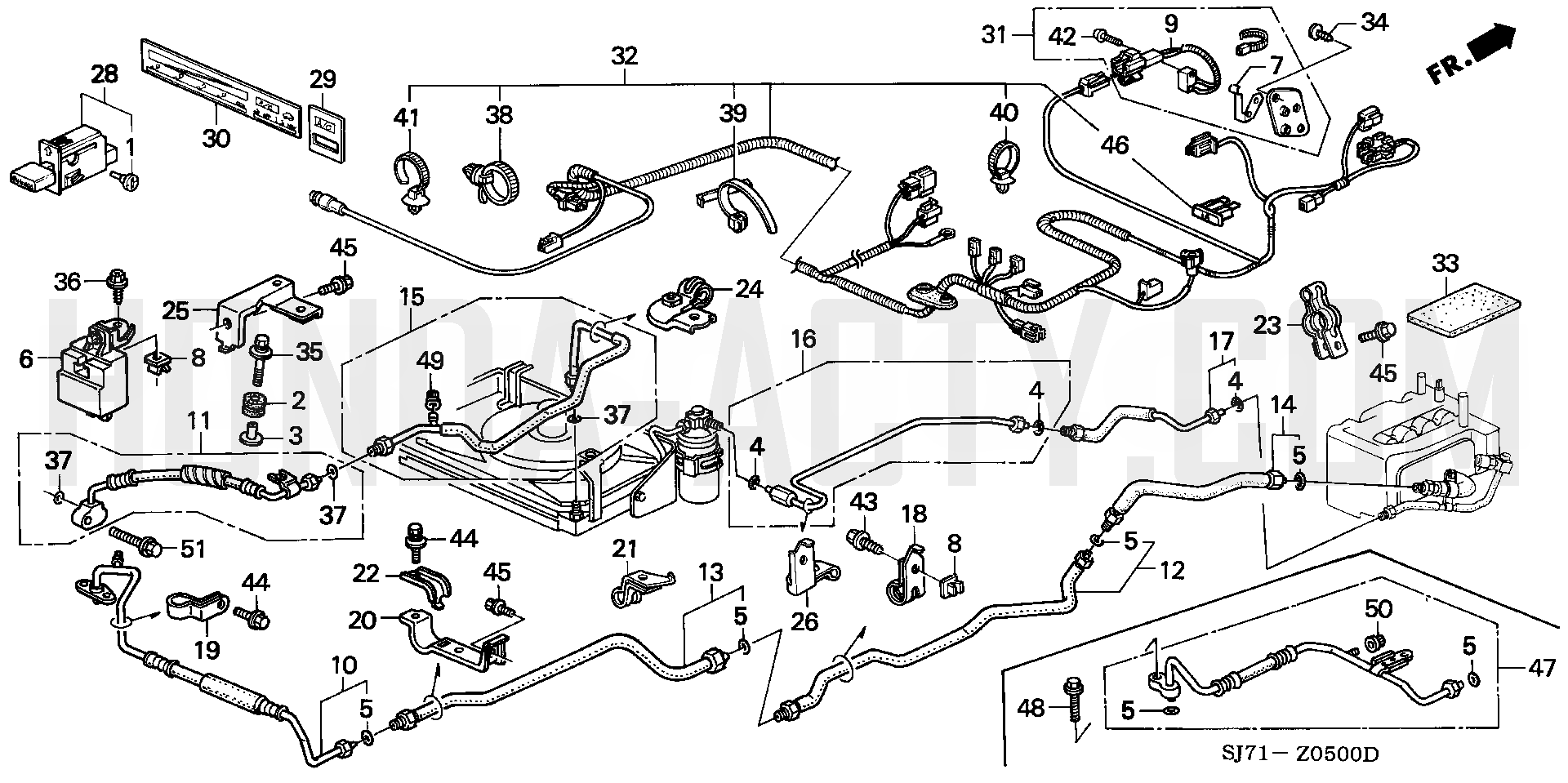 BOP5 - Air Conditioner Hose & Pipe (Dealer Installation) - HA4 Honda Acty - 1990-1999 Models - Optional Parts Diagrams