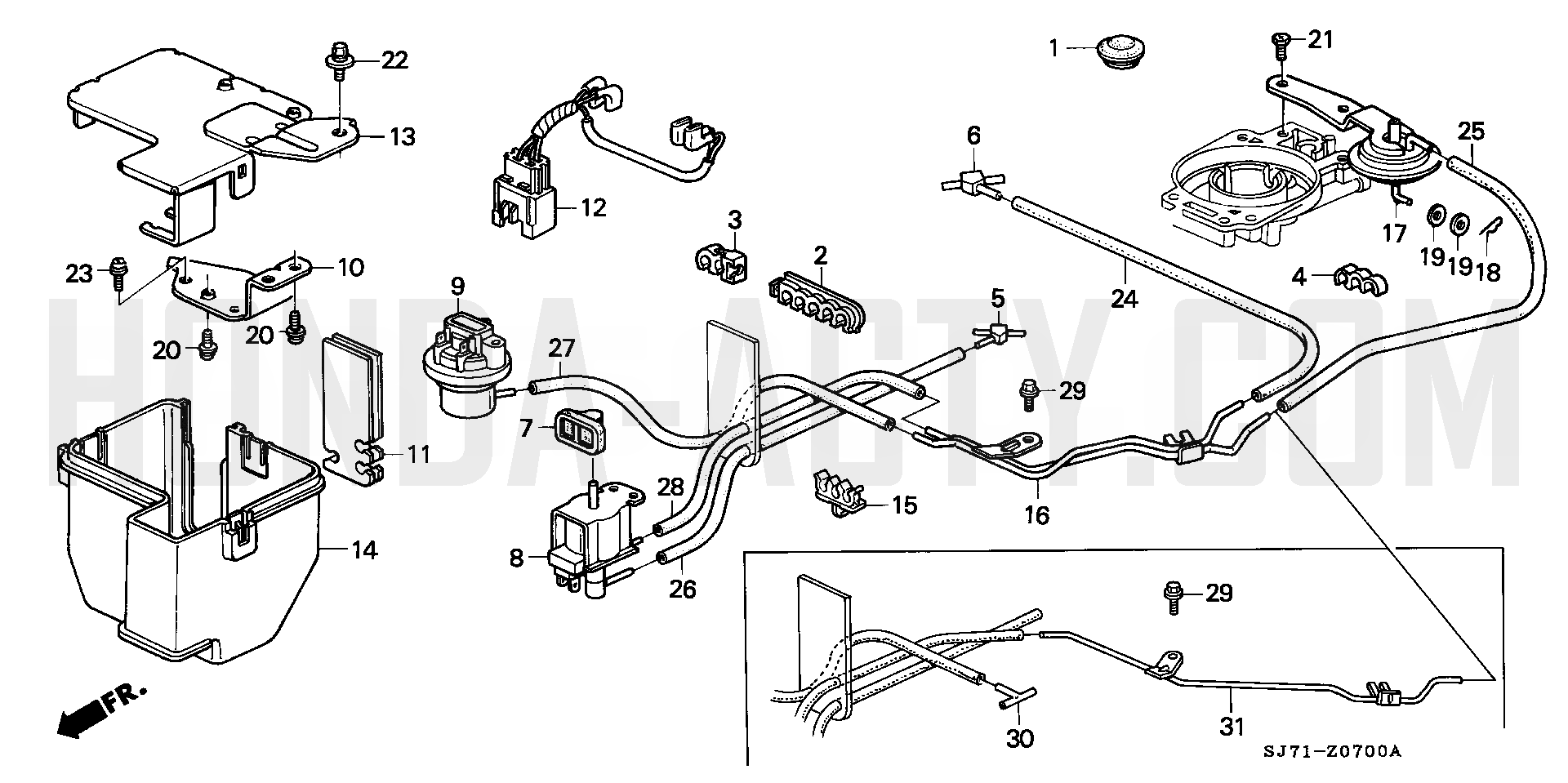 BOP7 - Air Conditioner Solenoid Valve (Dealer Installation) - HA4 Honda Acty - 1990-1999 Models - Optional Parts Diagrams