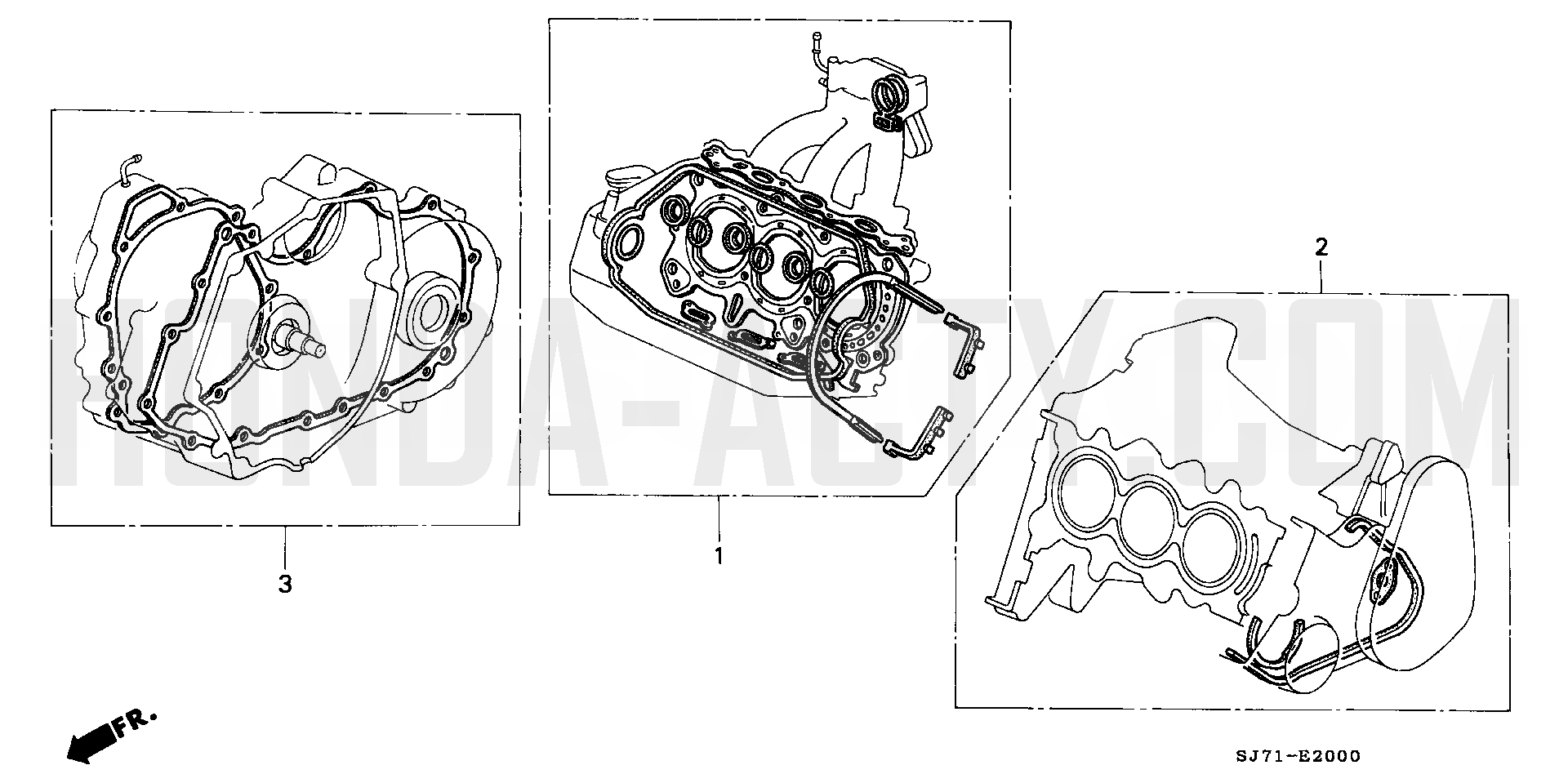E20 - Gasket Kit - HA4 Honda Acty - 1990-1999 Models - Engine Diagrams