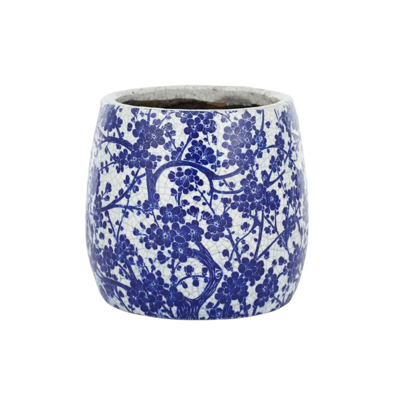 Blossy Ceramic Pot Blue D16.5 - Botanical Creations