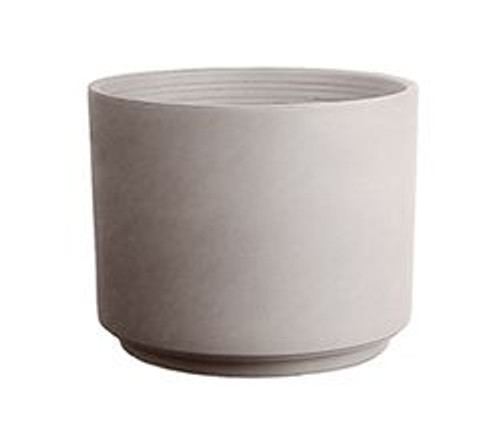 Greige Cylinder Pot 25Cm