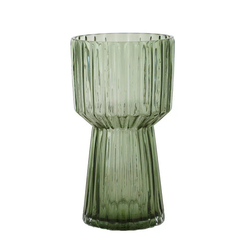Birk Glass Vase Green D15.5