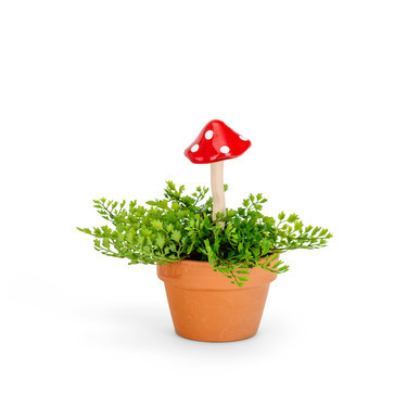 Mushroom Stick Ceramic Red Sml