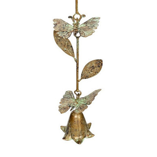 Butterfly With Bell Chain Green Butterfly With Bell Chain Green