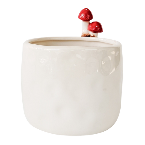 Toadstool Planter White D13
