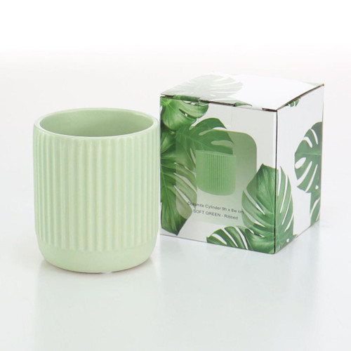Dol Cylinder Ribbed Soft Green 9H
