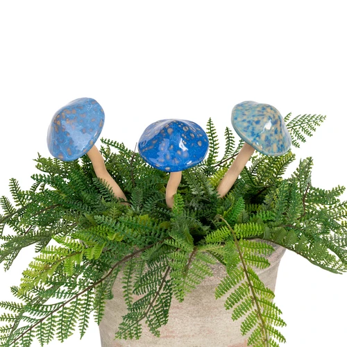 Mushroom Ceramic Blues Sml