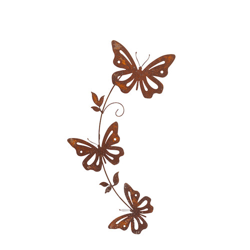 Rusty Curve Buttefly Wall Art