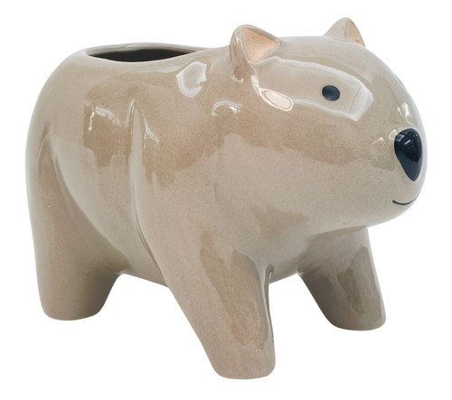 Wombat Planter Grey 16cm